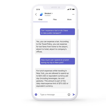 Expensya smart policy chatbot